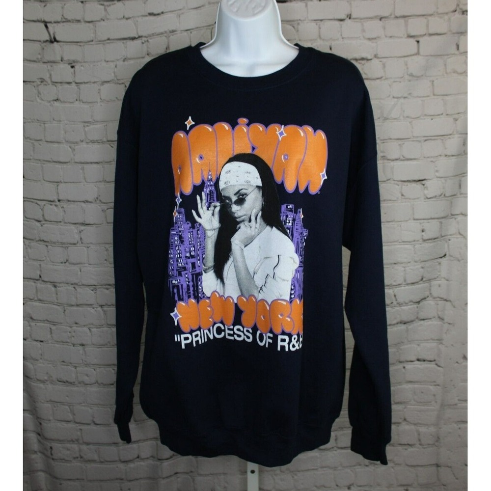 AALIYAH PRINCESS OF R&B NEW‎ YORK ADULT LONG SLEEVE SWEATSHIRT SIZE LARGE EUC